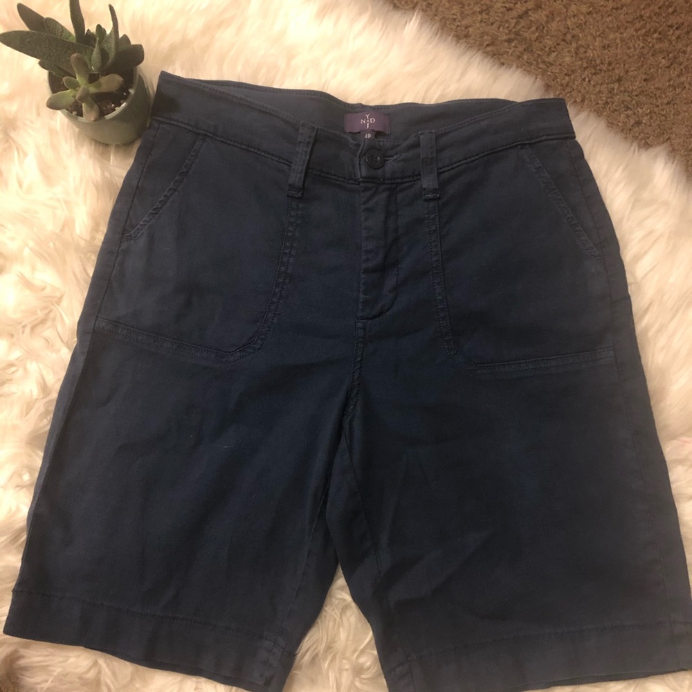 NYDJ navy Bermuda shorts